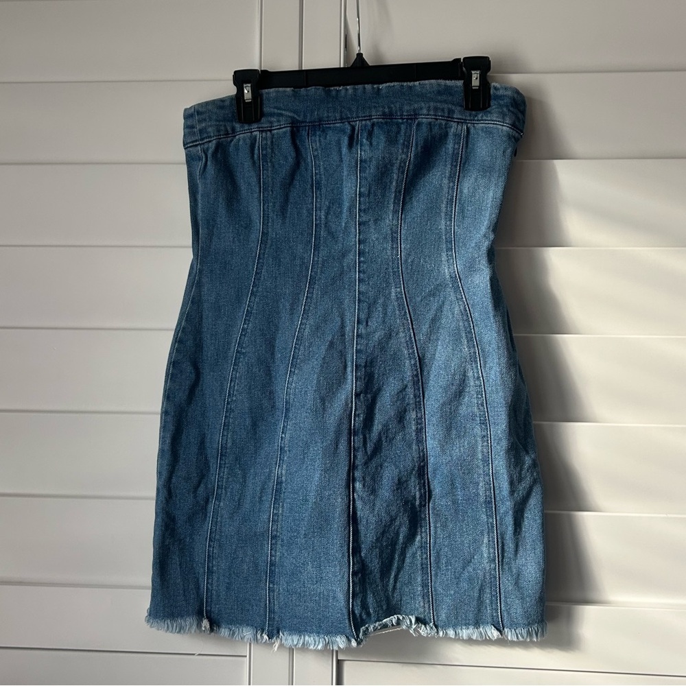 Forever 21 Blue Denim Pencil Skirt